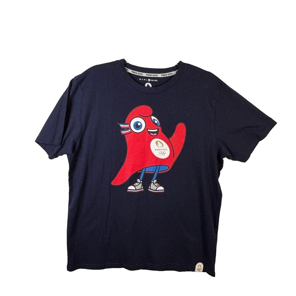 Olympics Official Paris 2024 Mascot Graphic Tee  Size XL Rare NWOT